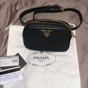 Prada Blk Saffiano Belt Bag Never Used